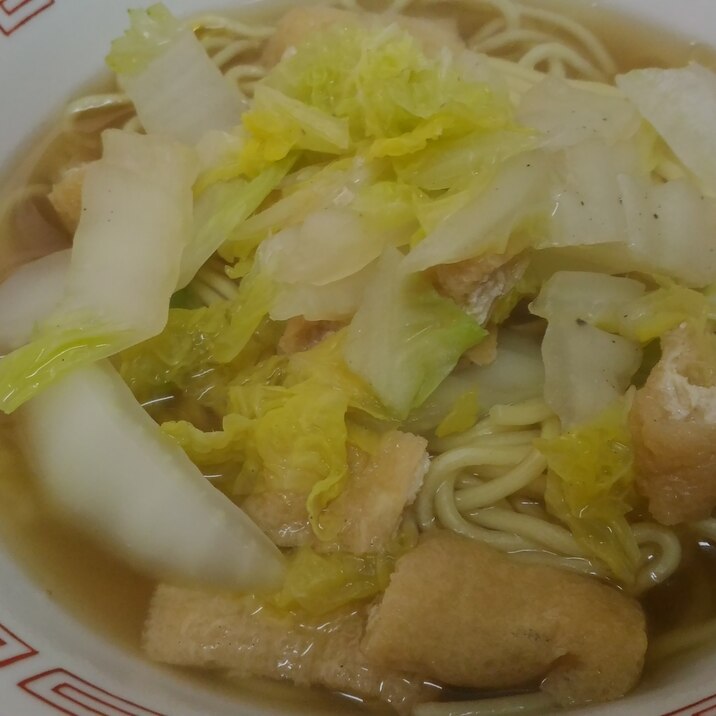 白菜とあげの醤油ラーメン